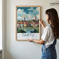 Tartu Poster | Estonia Wall Art | Baltic Artwork