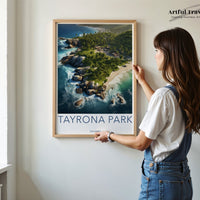 Tayrona Park Poster | Colombia Wall Art | Latin America Decor