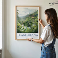 Tegallalang Poster | Indonesia Wall Art | Asia Decor