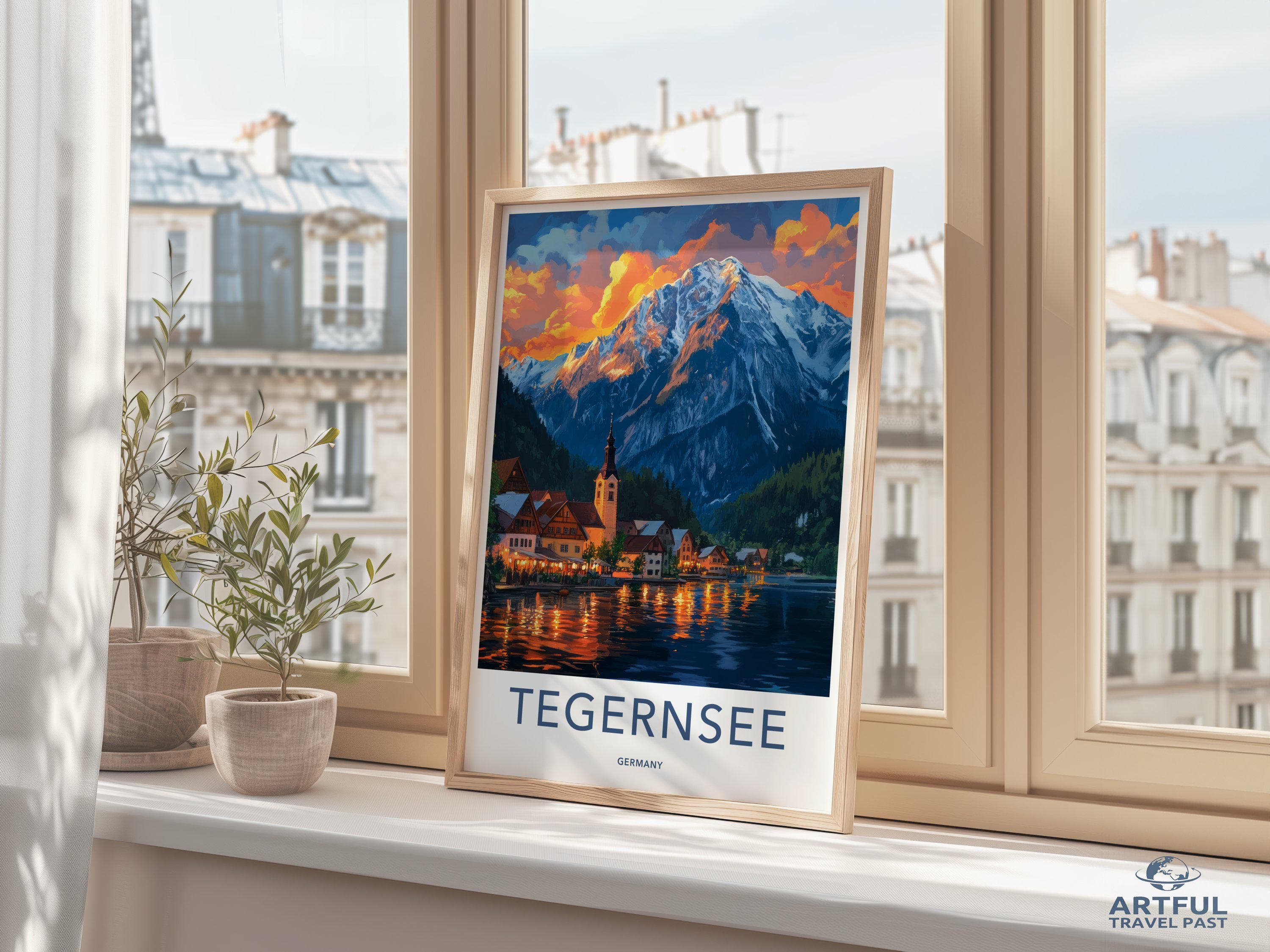 Tegernsee Poster | Germany Wall Art | Bavaria Decor