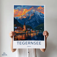 Tegernsee Poster | Germany Wall Art | Bavaria Decor