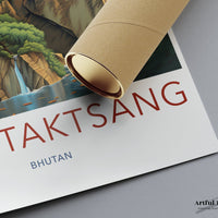Tiger’s Nest Monastery Poster | Bhutan Asia Wall Art