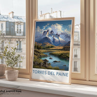 Torres del Paine Poster - Chile Wall Art