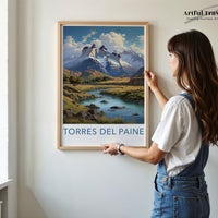 Torres del Paine Poster - Chile Wall Art