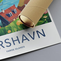 Tórshavn Poster | Faroe Islands Wall Art | Nordic Decor