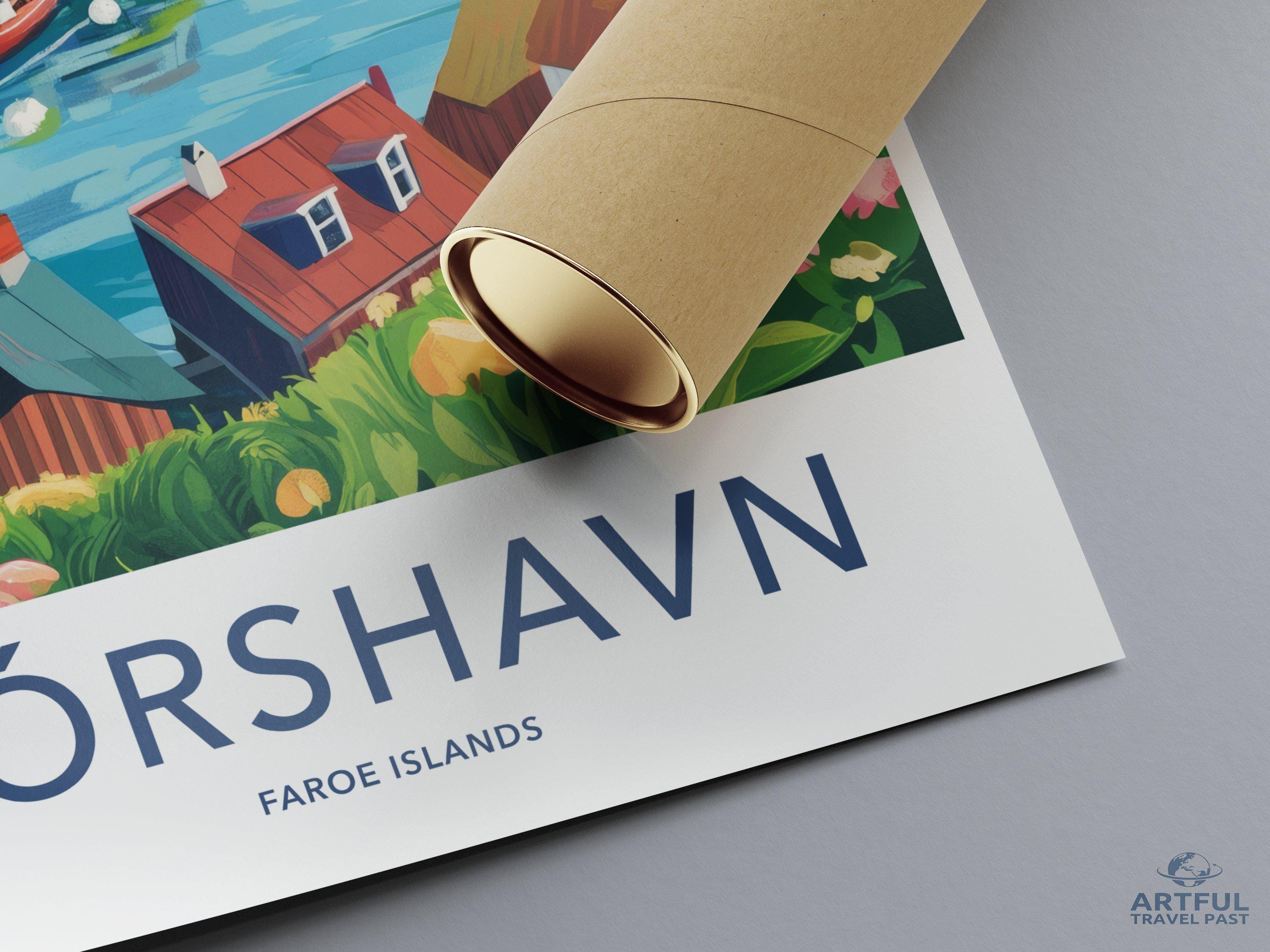 Tórshavn Poster | Faroe Islands Wall Art | Nordic Decor