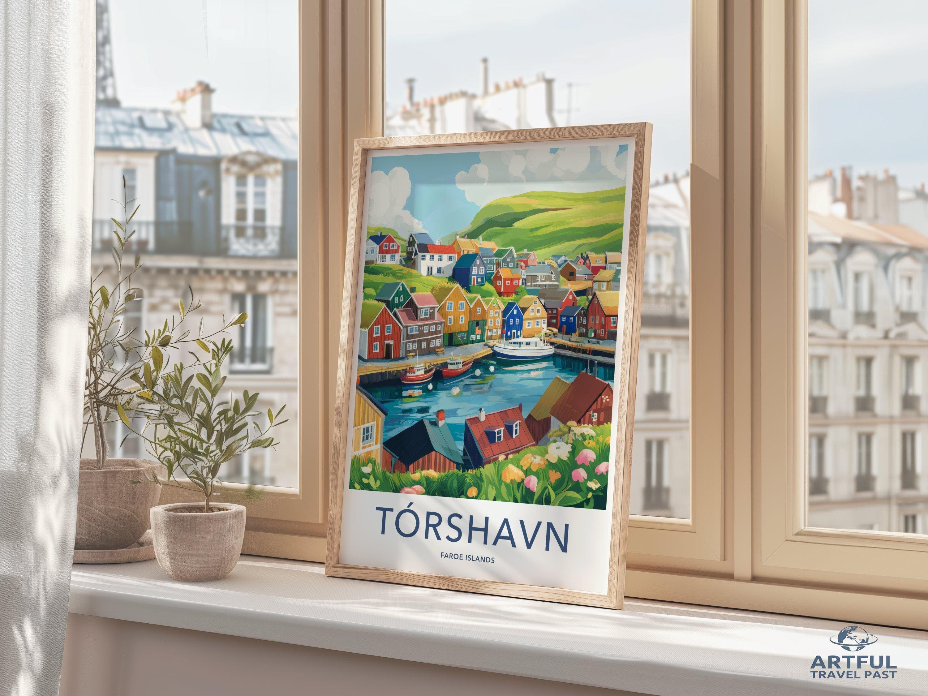 Tórshavn Poster | Faroe Islands Wall Art | Nordic Decor