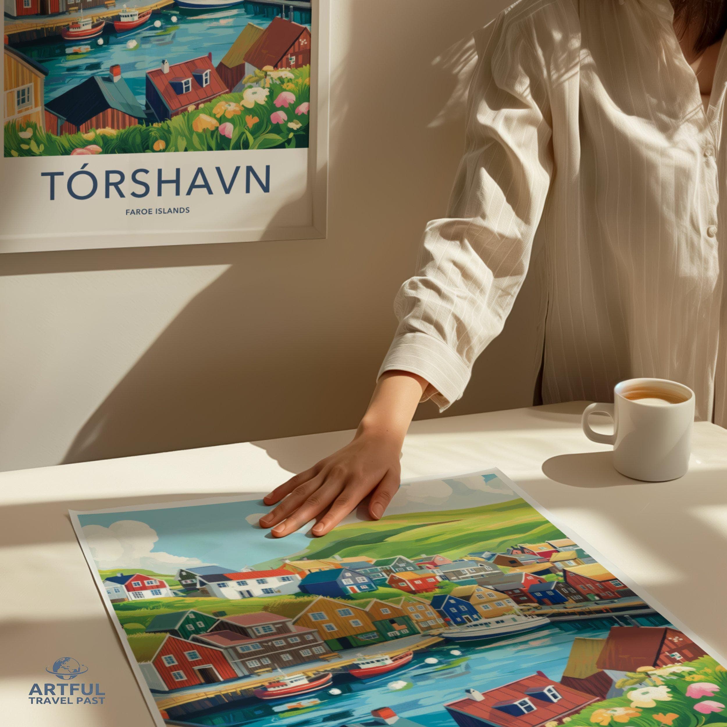 Tórshavn Poster | Faroe Islands Wall Art | Nordic Decor