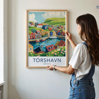 Tórshavn Poster | Faroe Islands Wall Art | Nordic Decor