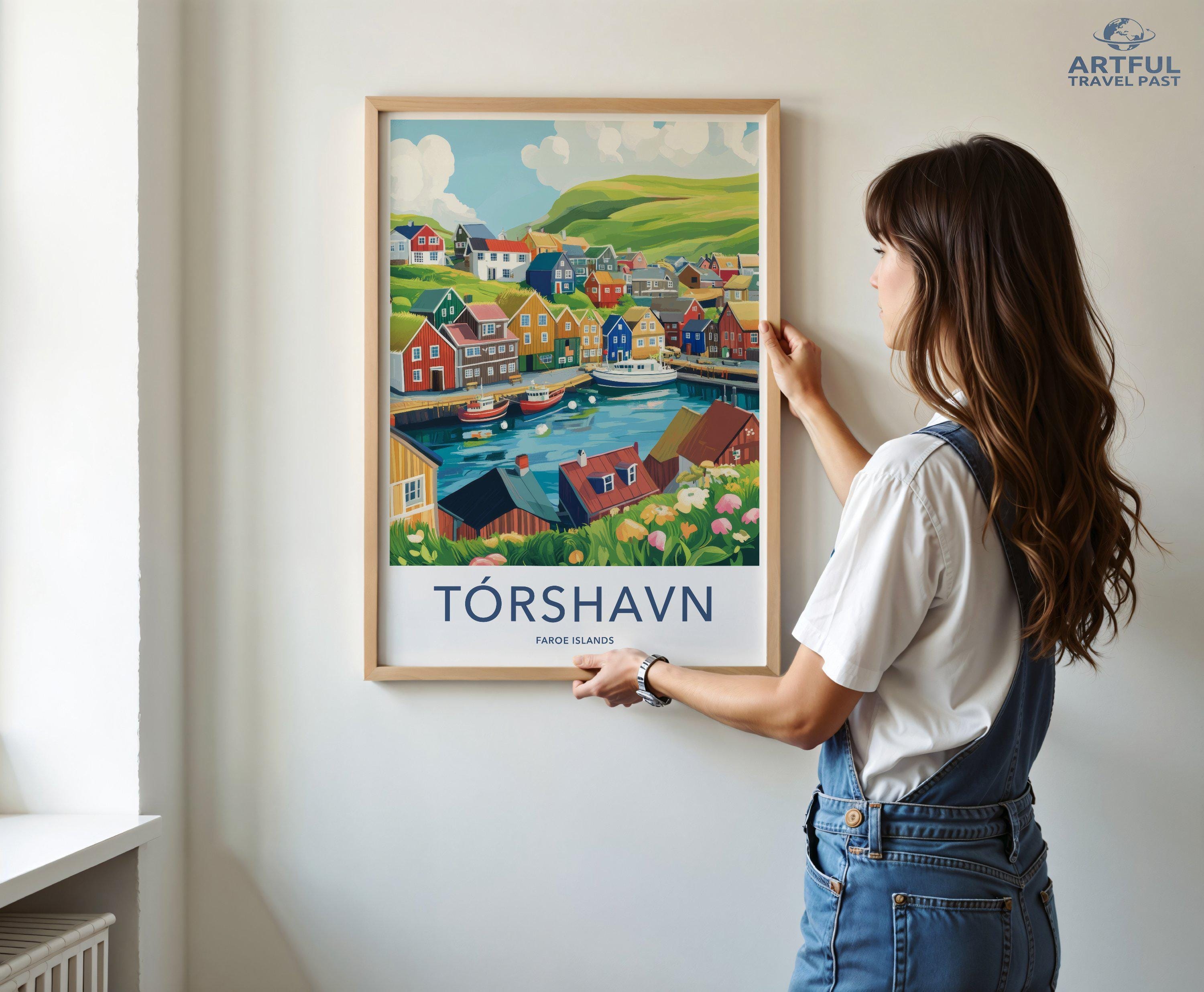 Tórshavn Poster | Faroe Islands Wall Art | Nordic Decor