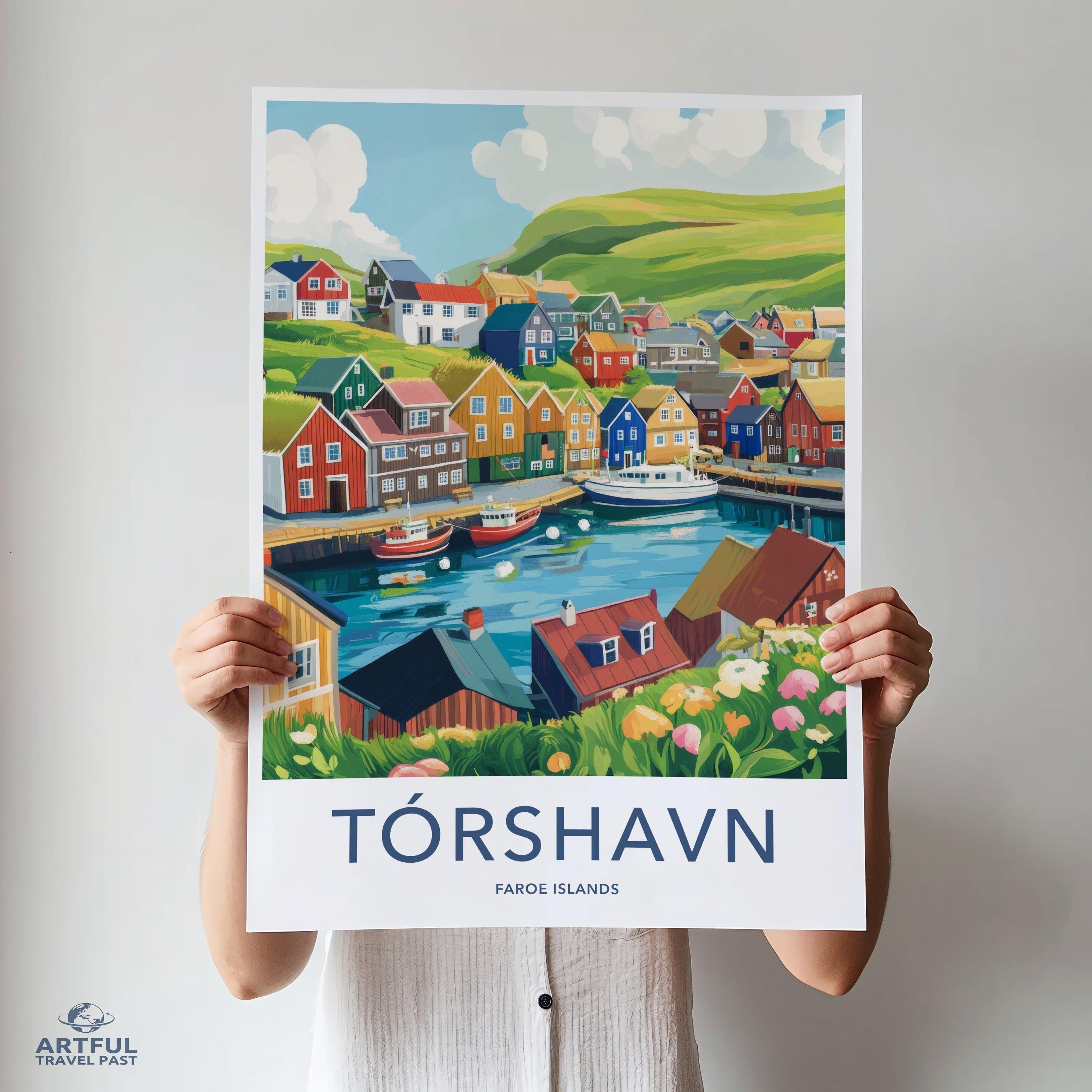 Tórshavn Poster | Faroe Islands Wall Art | Nordic Decor