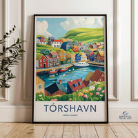 Tórshavn Poster | Faroe Islands Wall Art | Nordic Decor