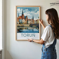 Toruń Poster | Poland Wall Art | Eastern Europe Decor
