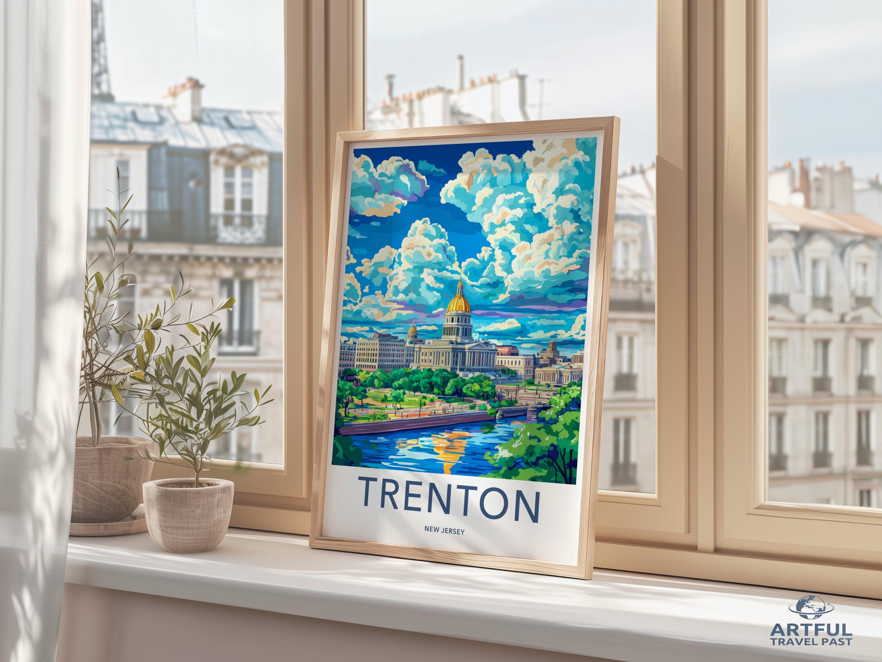 Trenton Poster | New Jersey Wall Art | America Decor