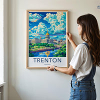 Trenton Poster | New Jersey Wall Art | America Decor