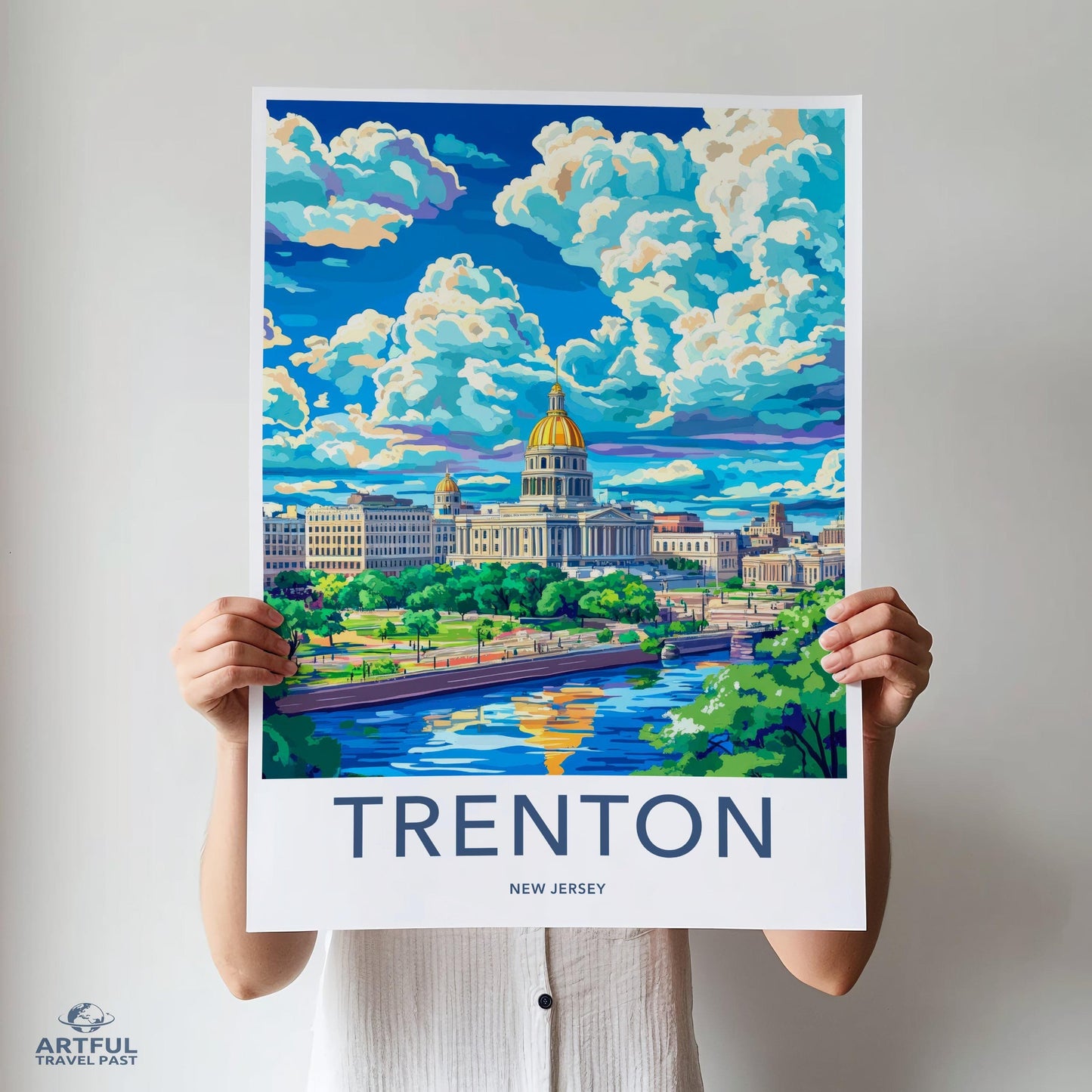 Trenton Poster | New Jersey Wall Art | America Decor