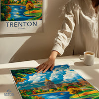 Trenton Poster | New Jersey Wall Art | America Decor
