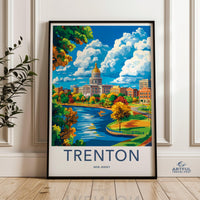 Trenton Poster | New Jersey Wall Art | America Decor