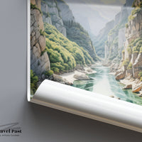 Trigrad Gorge Poster | Bulgaria Wall Art | Eastern Europe Decor