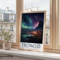 Tromsø Poster | Nordic Aurora Borealis | Norway Wall Art