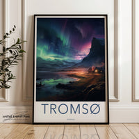 Tromsø Poster | Nordic Aurora Borealis | Norway Wall Art