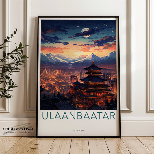 Ulaanbaatar Poster - Mongolia Wall Art