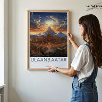 Ulaanbaatar Poster | Mongolia Wall Art | Asia Decor