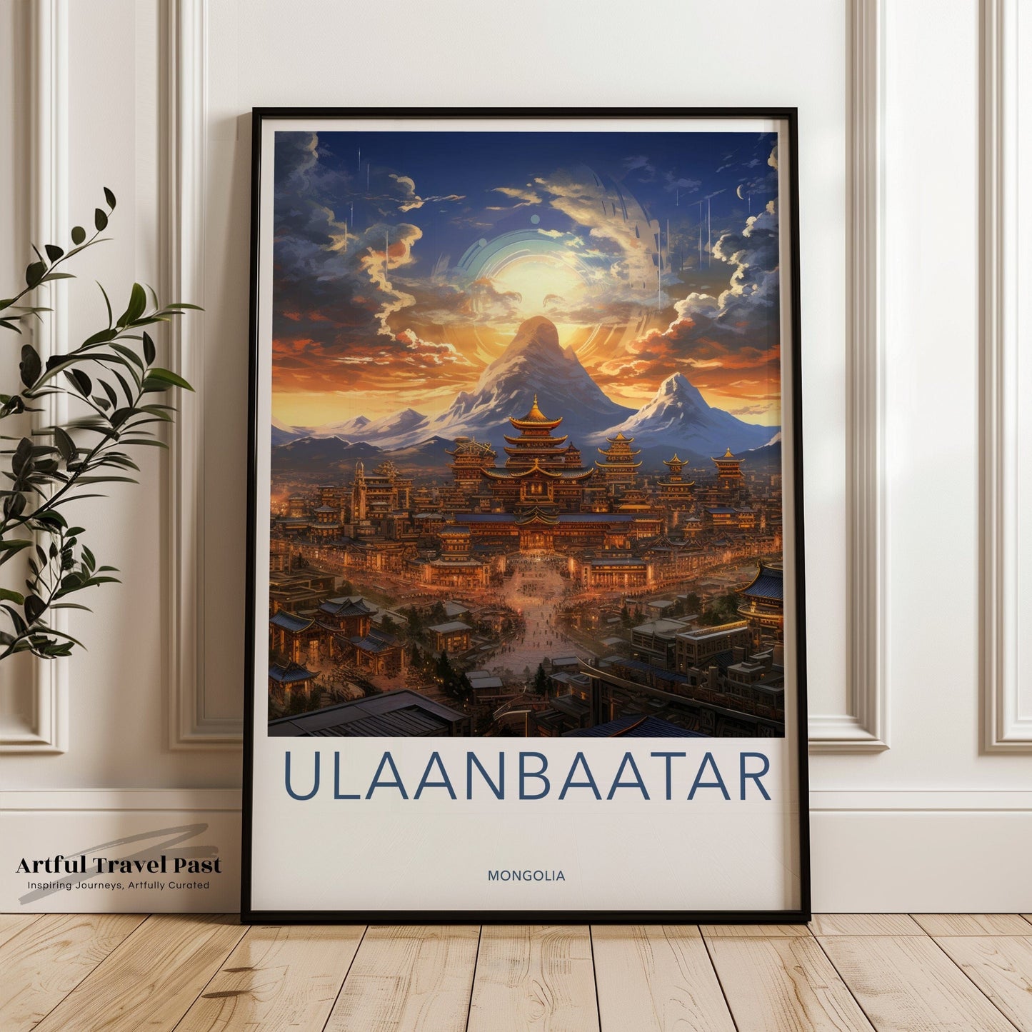 Ulaanbaatar Poster | Mongolia Wall Art | Asia Decor