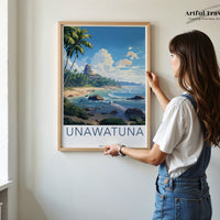 Unawatuna Poster | Sri Lanka Wall Art | Asia Decor