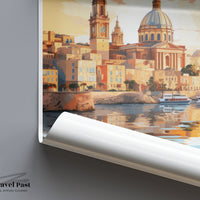 Valletta Poster | Malta Wall Art | Europe Decor