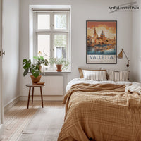 Valletta Poster | Malta Wall Art | Europe Decor