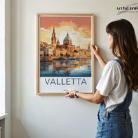 Valletta Poster | Malta Wall Art | Europe Decor