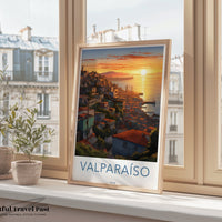 Valparaíso Poster | Chile Wall Art | South America Decor