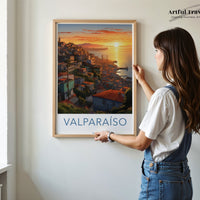 Valparaíso Poster | Chile Wall Art | South America Decor