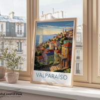 Valparaíso Poster | Chile Wall Art | South America Decor