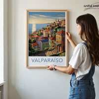 Valparaíso Poster | Chile Wall Art | South America Decor