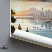 Vancouver Poster | British Columbia Wall Art | Canada Decor