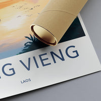 Vang Vieng Poster - Laos Wall Art