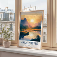 Vang Vieng Poster - Laos Wall Art