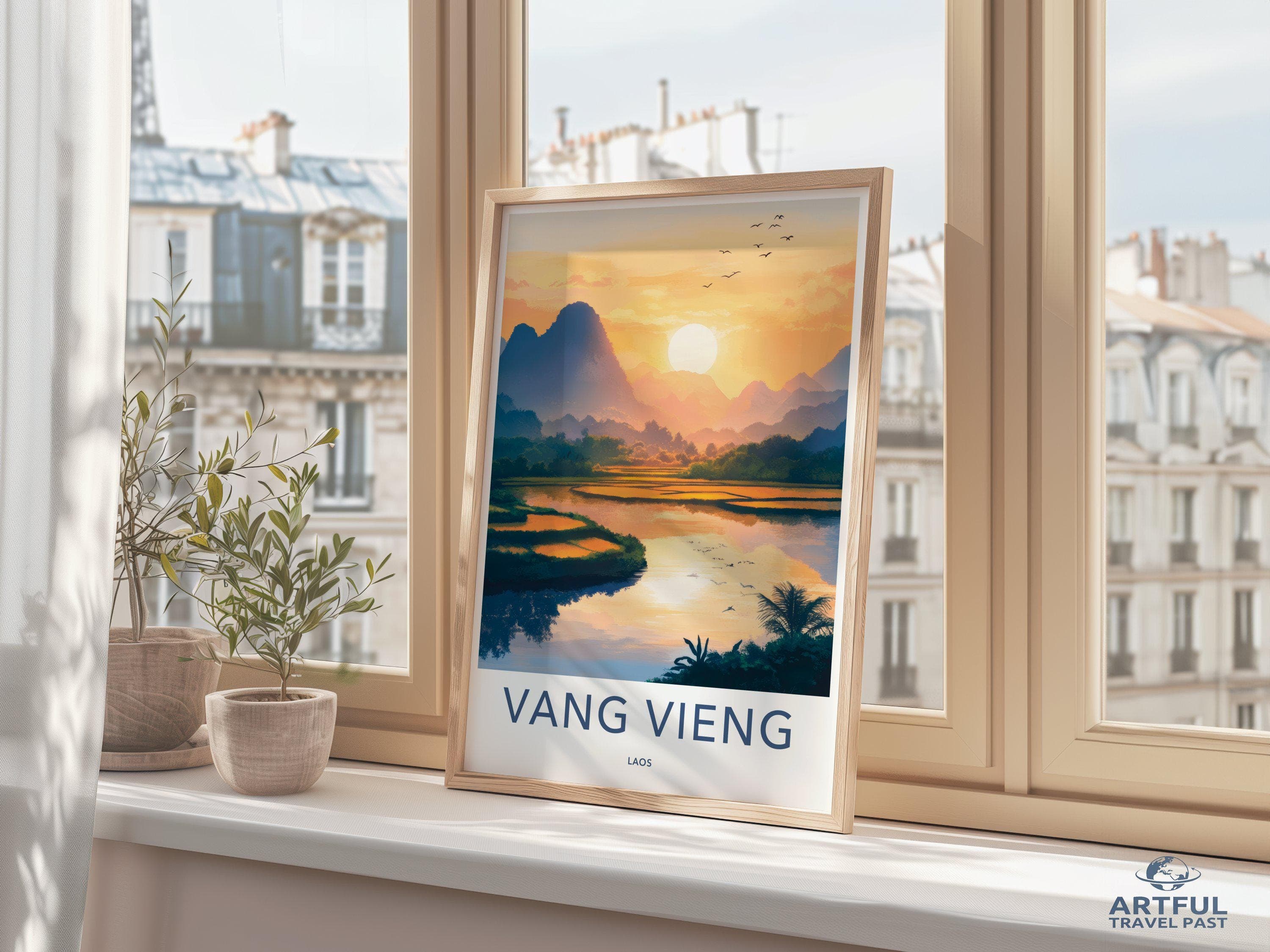 Vang Vieng Poster - Laos Wall Art