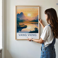 Vang Vieng Poster - Laos Wall Art
