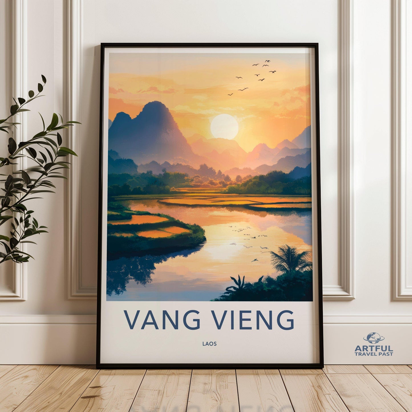 Vang Vieng Poster - Laos Wall Art