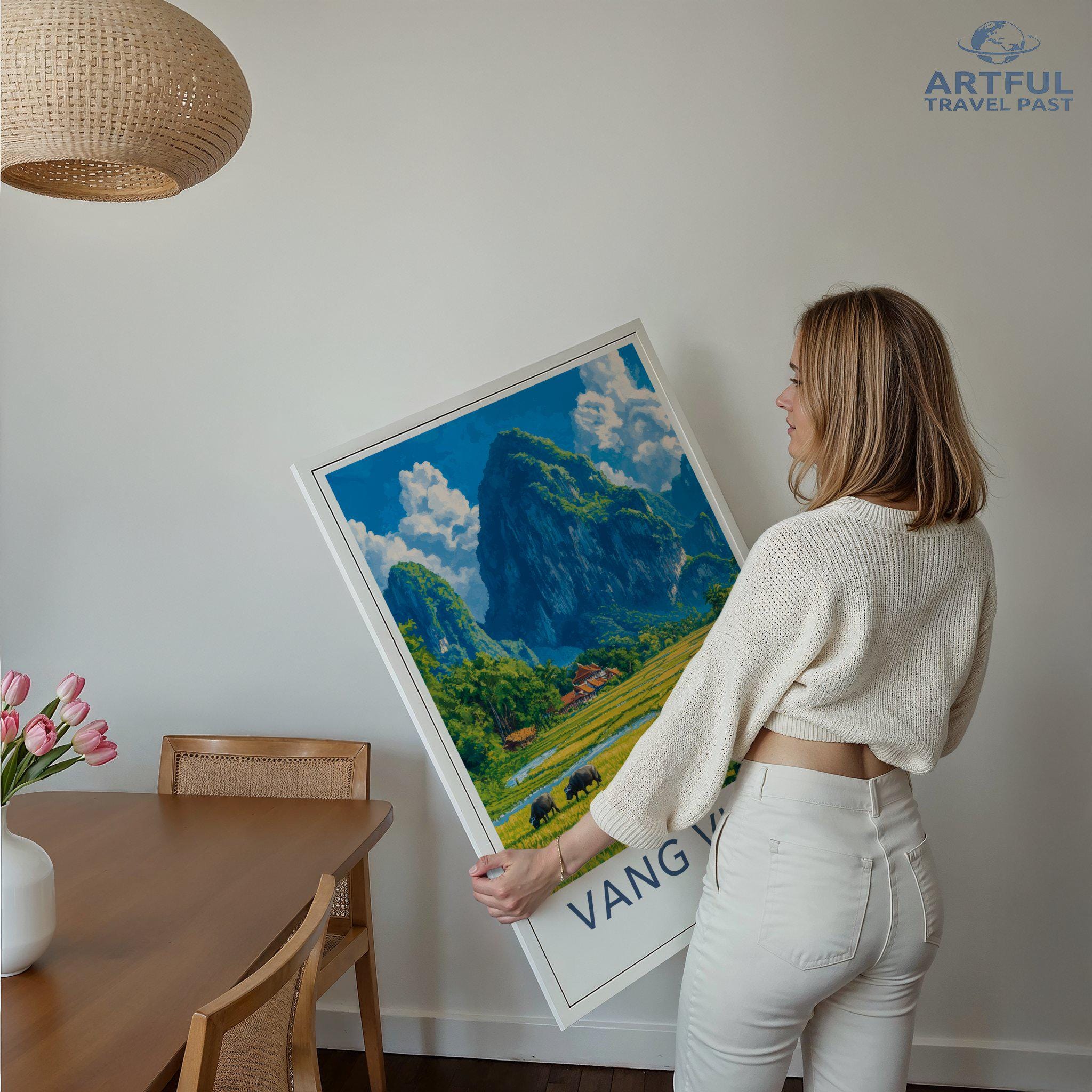 Vang Vieng Poster - Laos Wall Art