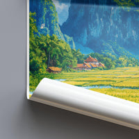 Vang Vieng Poster - Laos Wall Art