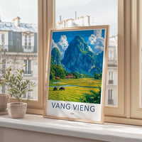 Vang Vieng Poster - Laos Wall Art