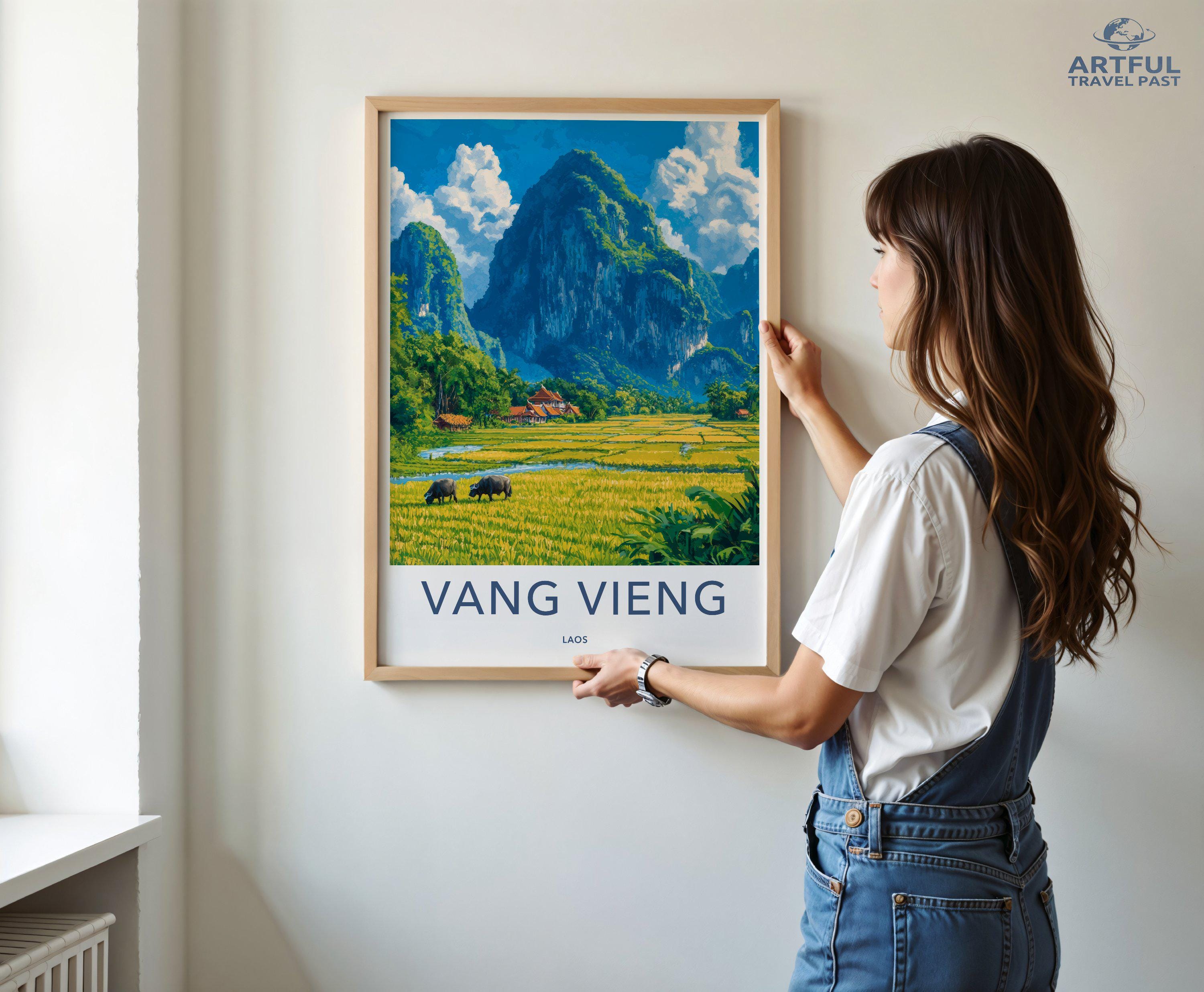 Vang Vieng Poster - Laos Wall Art