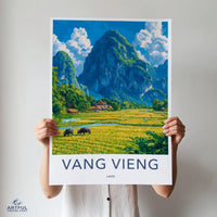Vang Vieng Poster - Laos Wall Art
