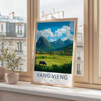 Vang Vieng Poster - Laos Wall Art