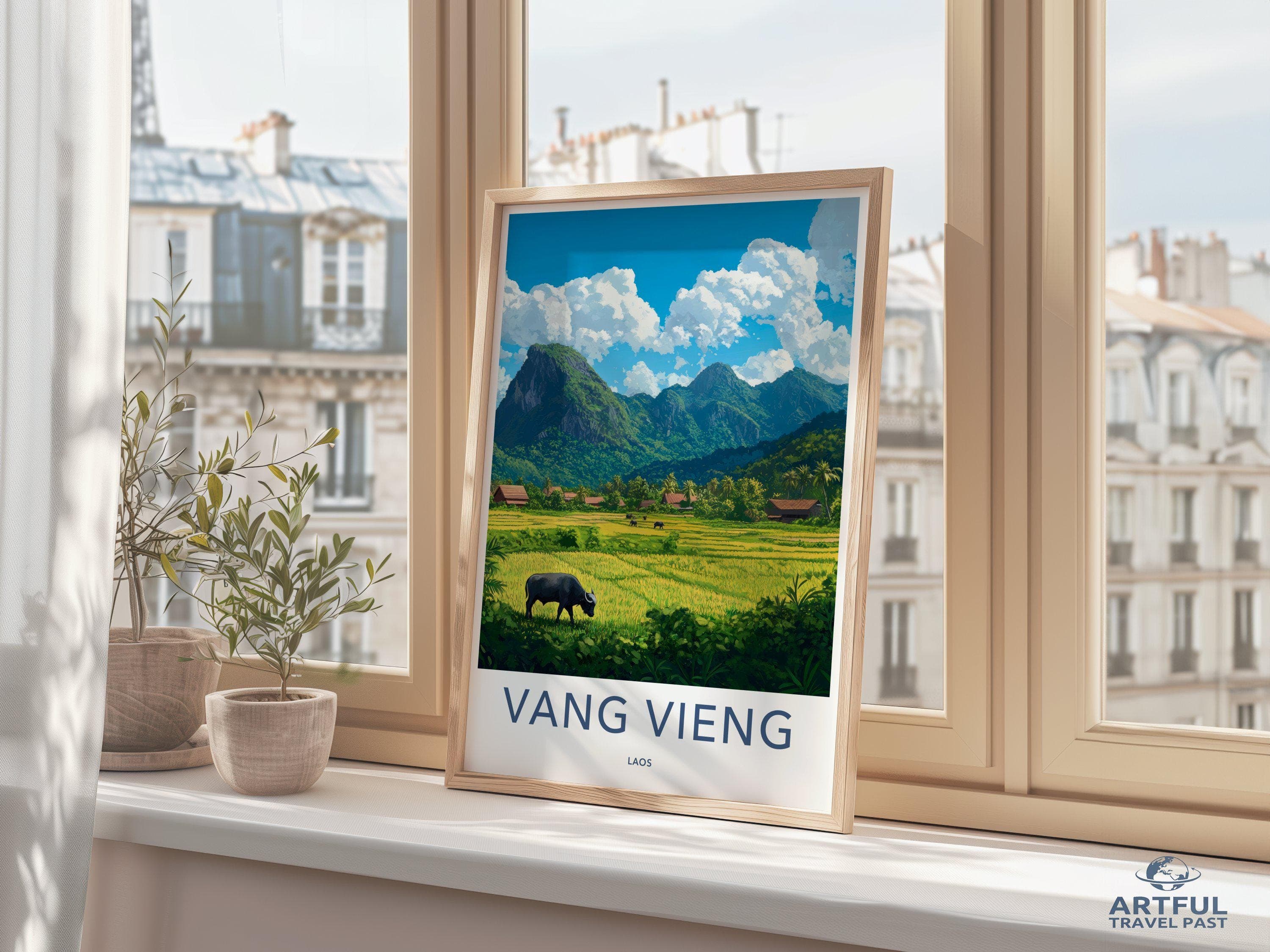 Vang Vieng Poster - Laos Wall Art