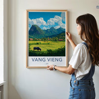Vang Vieng Poster - Laos Wall Art